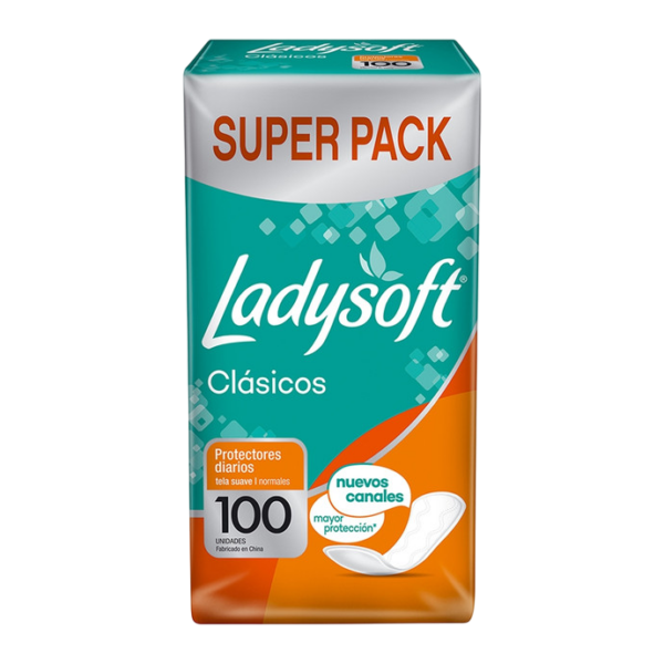 Protector Diario Ladysoft Clásicos Tela Suave 100 un