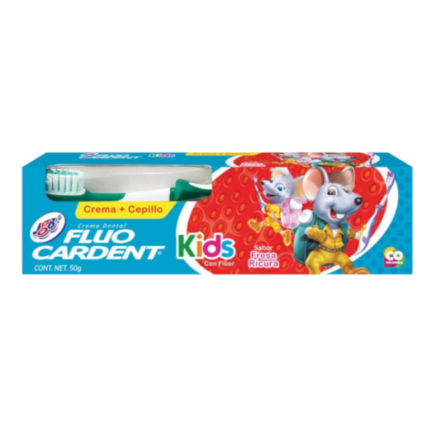 Pasta Dental FluoCardent Kids 50 Gr+Cepillo